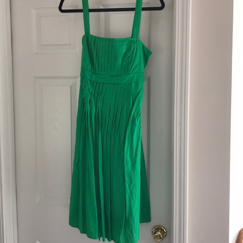 Green cotton summer sundress